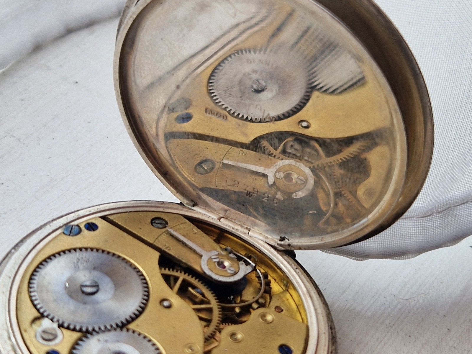 Antique Half Hunter Solid Silver Pocket watch Eng… - image 8