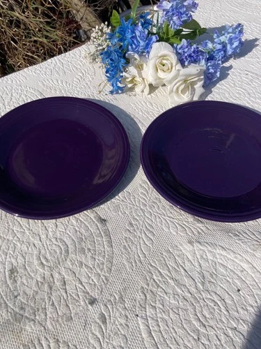 FIESTA  2 NEW PLUM purple DINNER PLATES  10-1/2” MORE FIESTA PLATE  Fiestaware