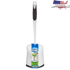 Toilet Bowl Brush Holder Antimicrobial Ergonomic Cleaning Tool W/ Caddy New