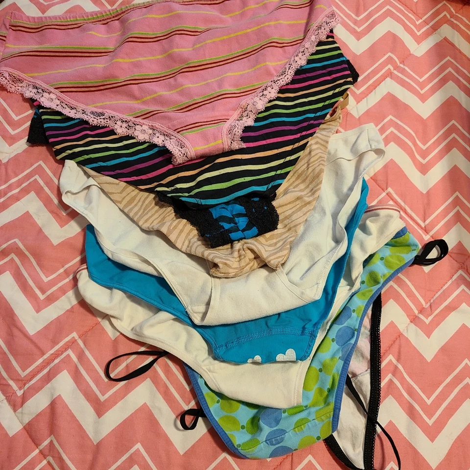 9 pares de bragas de algodón con gráficos vintage VS PINK raras - tallas Asst Foto 4 de 4