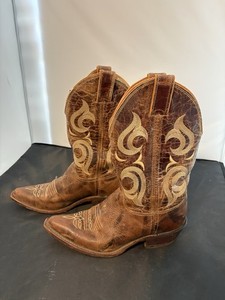 Justin Bent Rail BR734 Men’s 9.5D Brown Distressed Leather Western Cowboy Boots Bent Rail Justin | eBay main image 3