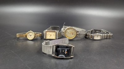 Lot of 5 Various Wrist Watches - Untested For Parts or Repair
