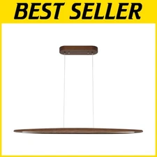 Stylish LED Wooden Island Light - Dimmable Chandelier