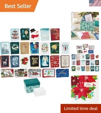 48 Handmade Christmas Cards with Keepsake Box - Address All Your Holiday Wishes