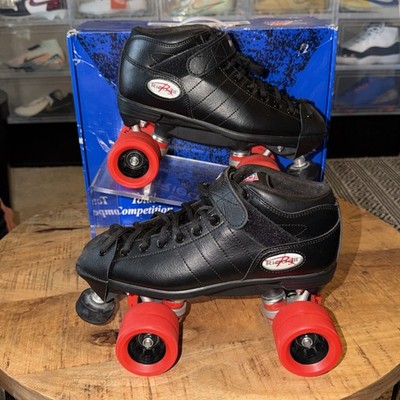 Size 7 Riedell R3 DUMY999 Roller Derby Speed Skates Black With Box Pre-owned