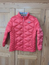 The North Face 550 Goose Down Puffer Jacket XL Pink Quilted Puffer Girls Sz 18