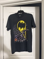 Vintage 1988 Anvil Batman DC Comics Gotham T Shirt Size Large, single stitch