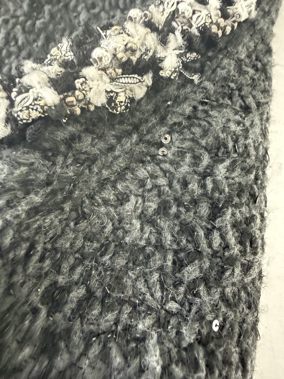 Zara Women’s Chic Black Knit Sequin Dress with Fringe Trim 8146/108 Size S NWT thumbnail 7