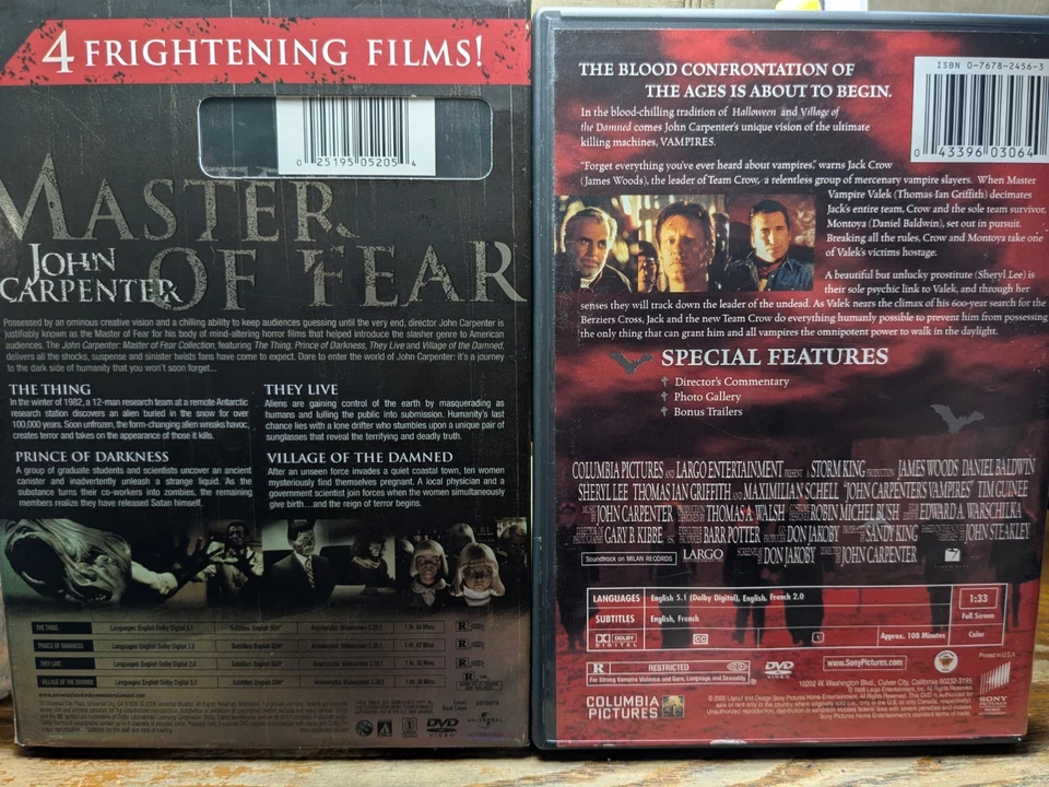 John Carpenter The Thing, They Live, Prince Of Darkness, Vampires +1 (DVD SET)🔥 - Image 2 of 4