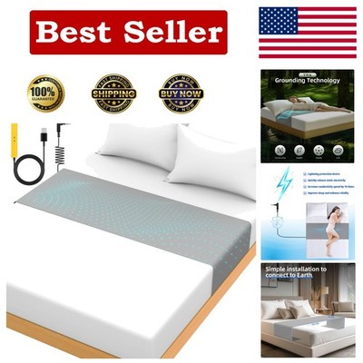 Grounding Mat for Bed 90% Organic Cotton+10% Pure Silver Fiber, for All Mattr...