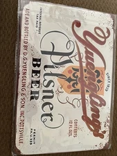 “Since 1829”Yuenglings Pilsner Beer Pottsville, PA Metal Sign 11.8”x7.9”