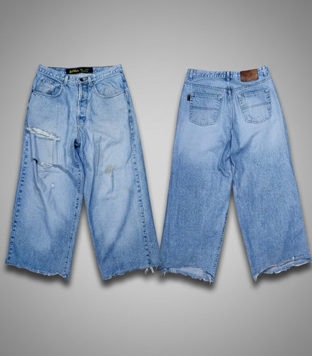 Dr. Martens, Vintage 90s Dr Martens AirWair Baggy Skate Jeans Made in USA Distressed 34x27