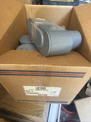 10 pc  1-1/2'' LB Electrical Conduit w cover & gasket  PVC