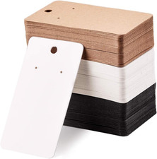 150 Pieces Earring Display Card Earring Card Holder Blank Kraft Paper Tags fo...