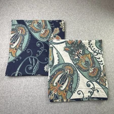 POTTERY BARN Euro Sham Covers (2) CAESAREA PAISLEY 100% Organic COTTON