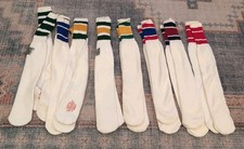 Lot Of 8 Thrifty Mate Socks White Striped 9-15 Tube NOS 80s