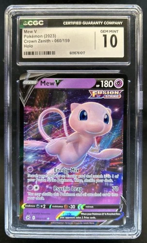 2023 Pokemon SWSH Crown Zenith Mew V #060/159 CGC 10