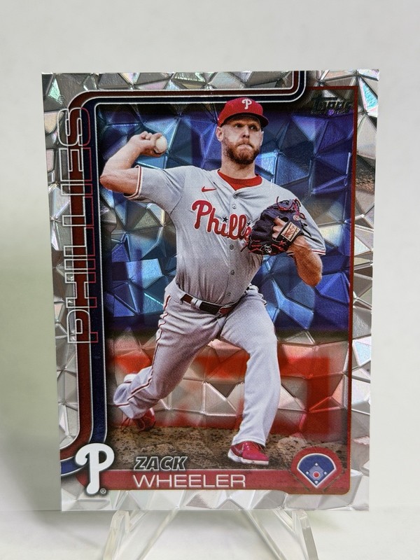 2025 Topps #218 Zack Wheeler Diamante Foil Philadelphia Phillies