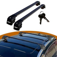 Roof Rack Cross Bar For Audi Q3 F3 2019-2023 Lockable Rail Carrier 2Pcs Black
