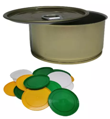 Konservendosen mit Deckel 99/96x53 350ml/100 Stk +20 Dosendeckel Kunststoffdekel