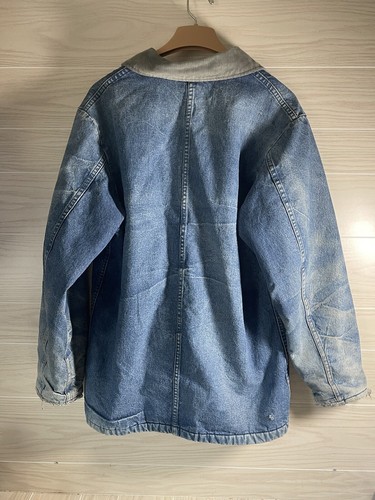 VTG Dickies Blanket Lined Chore Jacket Men XL Denim Barn Detroit Workwear - Picture 10 of 16