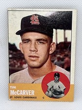 1963 TOPPS #394 TIM McCARVER CARDINALS