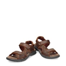 Image of Panama Jack Men’s Leather Sandals Salton Basics C4 Brown Walking Outdoor Sliders
