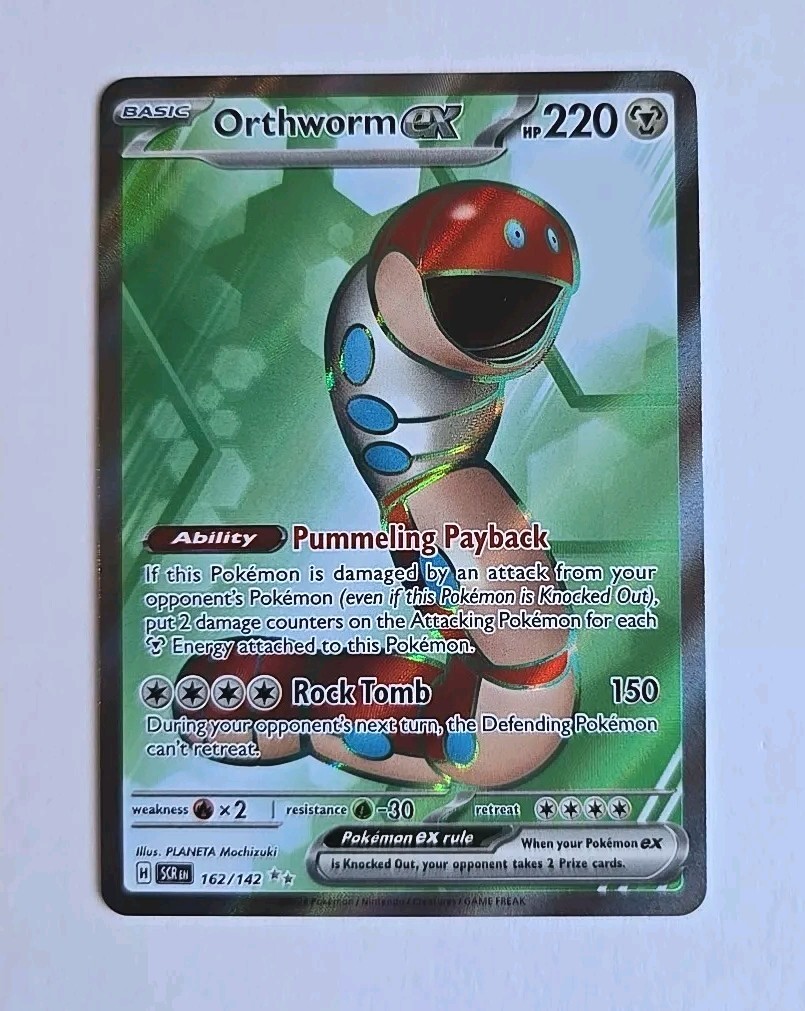 Pokemon Stellar Crown Orthworm EX Full Art Ultra Rare 162/142 | eBay