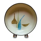 Vtg Red Wing Pottery Pompeii 6.25" Stoneware Cereal Bowl Retro MCM Brown Blue