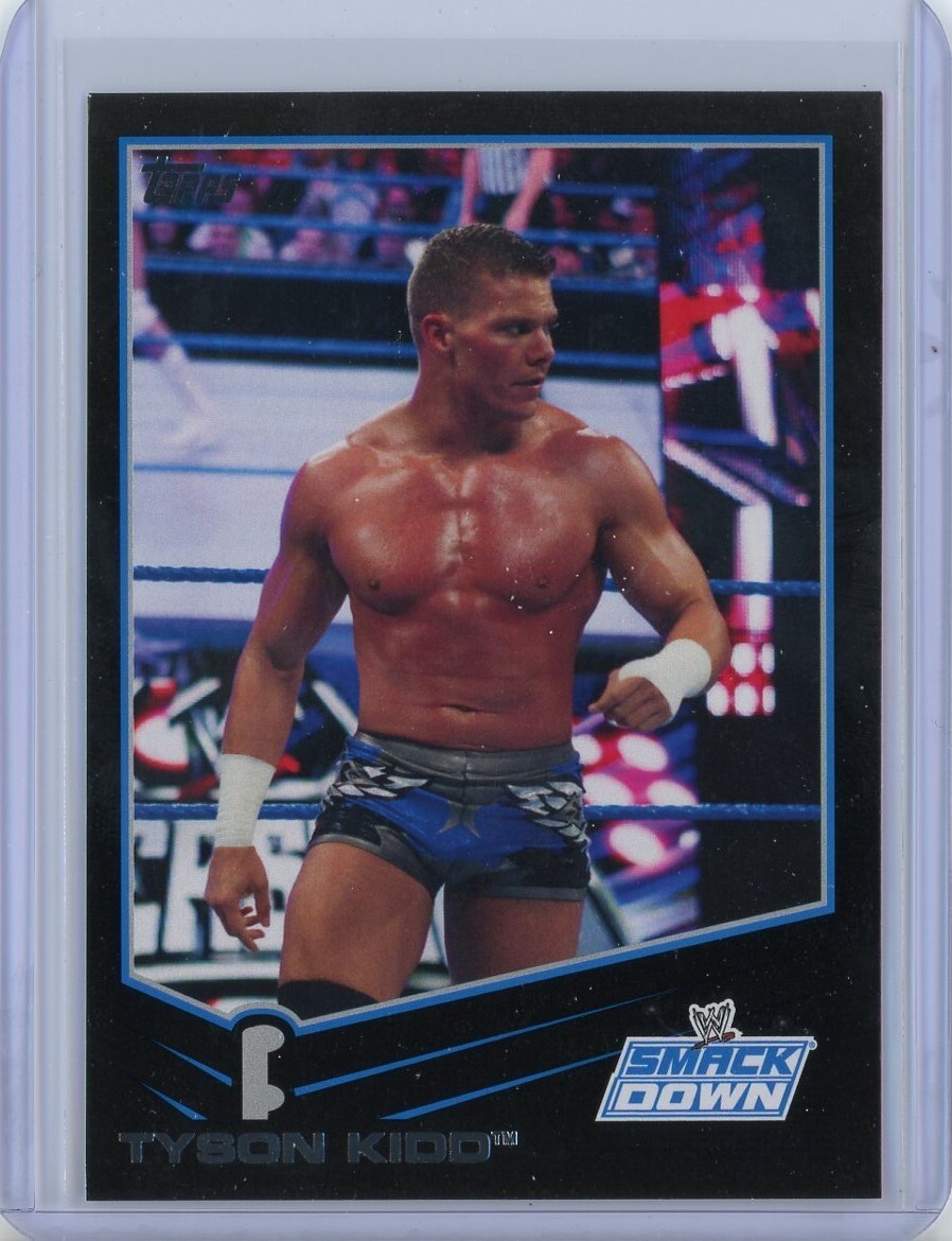 2013 Topps WWE 80 Tyson Kidd Black Parallel 1:6 Packs