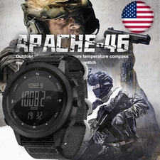 Men Outdoor Sport Tactical Smart Watch Altimeter Barometer Compass WristWatch.