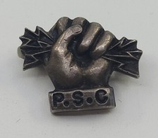 Vintage P.S.C. PSC Electric Service Provider Sterling Silver Lapel Pin Antique
