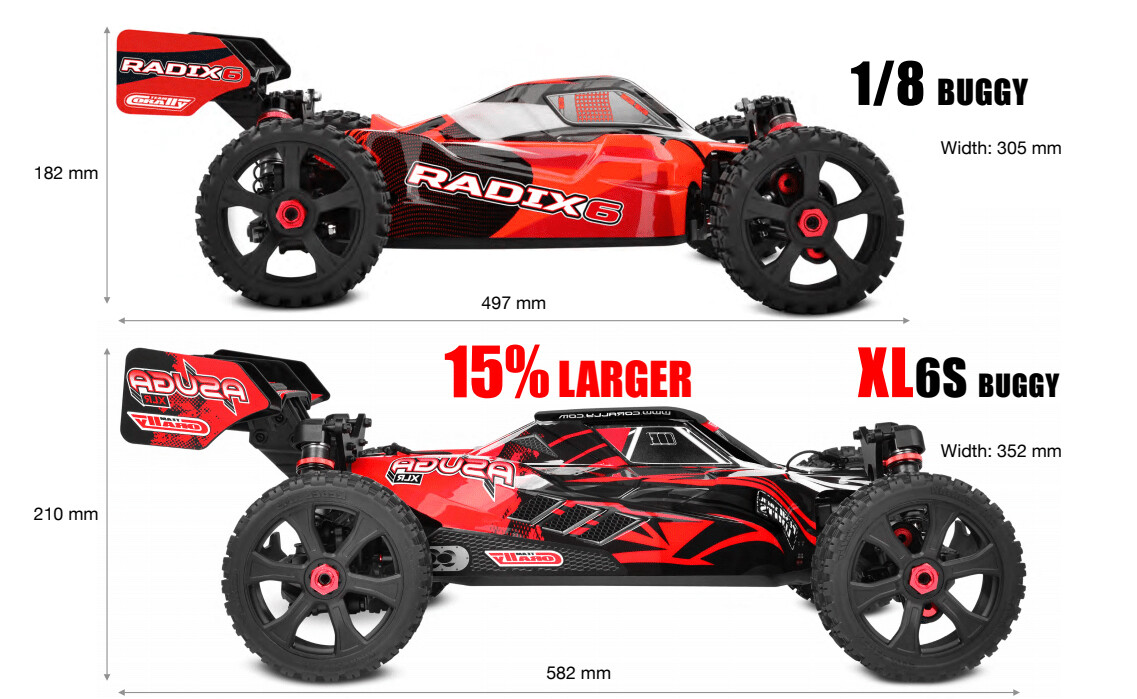 Team Corally Asuga XLR 6S RTR Racing Buggy - Red - Large Scale COR00288-R