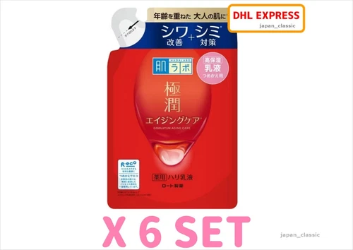 ROHTO HADA LABO GOKUJYUN STRAFFENDE MILCH NACHFÜLLER 140ml X 6