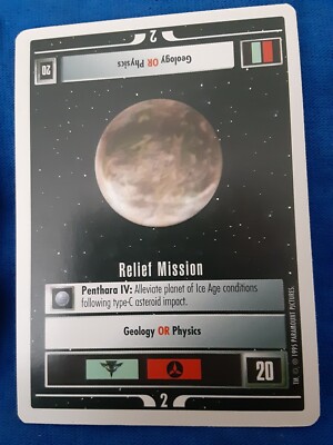 Star Trek CCG TCG Relief Mission Card White Border STNG TNG Gaming Planet