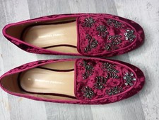 Dorothy Perkins velvet  Ladies Loafer Size 5 mocasin party slip on shoes