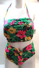 Swimsuit 2-Piece Old Navy Women's Size 3X Halter Top / Tie New Tropical Floral