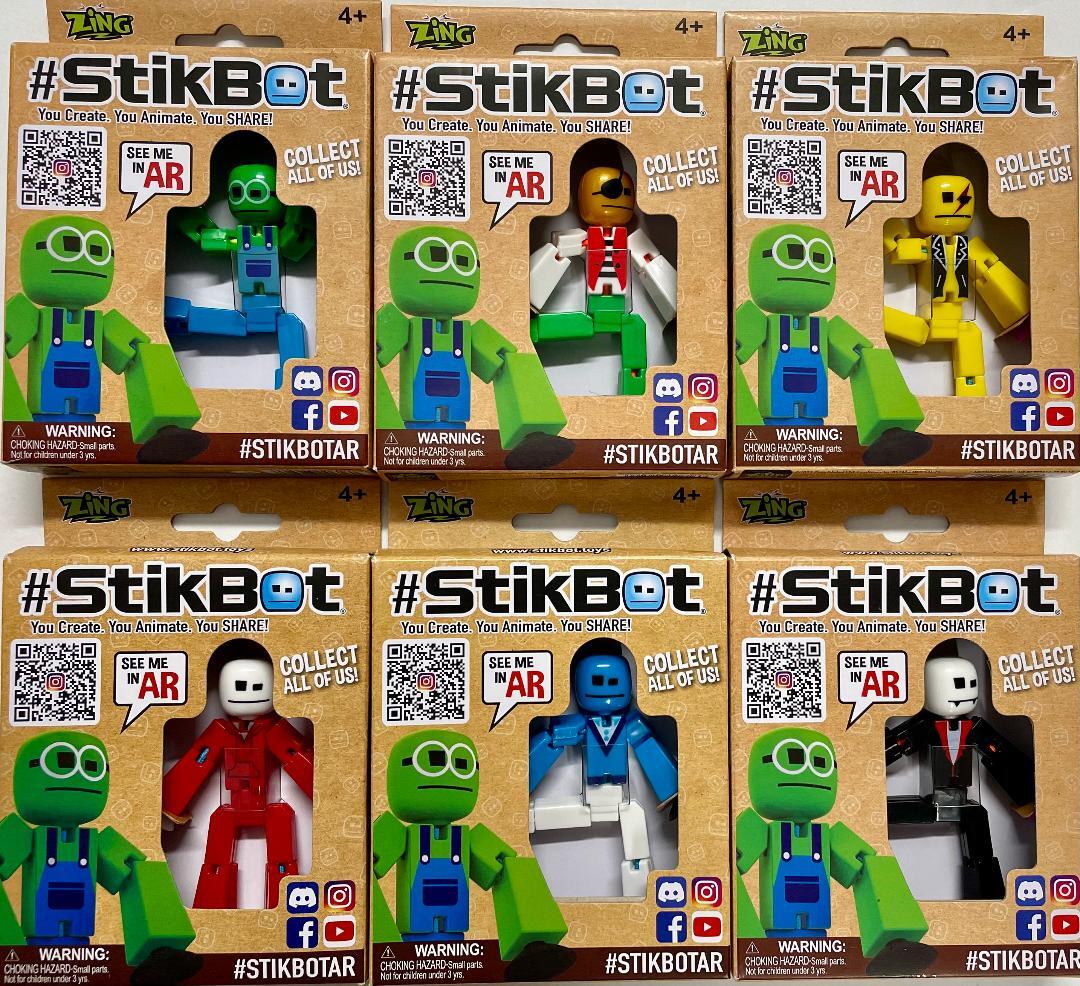STIKBOT Poseable Action Figure Stop-Motion Animation~COLLECT ALL 6