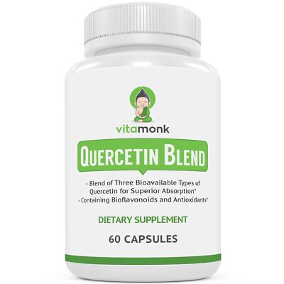 VitaMonk Quercetin Complex 500mg Capsules with Bromelain  3 Forms