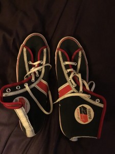 Vintage 60's CONVERSE LOU BROCK  HOF Hi Canvas Sneakers Shoes. USA. Men’s 9