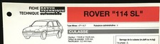 Revue technique Rover 114