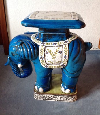 Blumenhocker Elefant aus Keramik Italien Blumensule Blumenstnder Hhe 56  cm | eBay.de