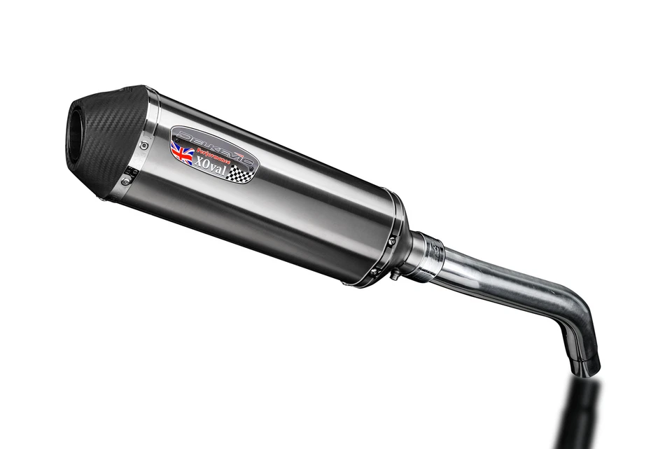 Triumph Tiger 800 ABS 2011-18 Kit de silenciador de escape de acero inoxidable X-Oval de 13,5" Foto 2 de 4