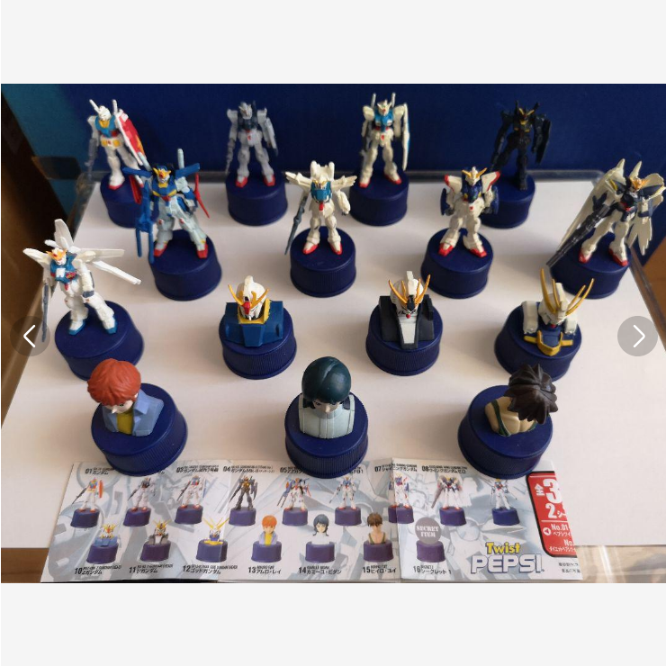 PEPSI GUMDAM BOTTLE CAPS 30種+シークレット2種 Pepsi Gundam Bottle Caps Full Complete Set Of 30 + 2 Secret