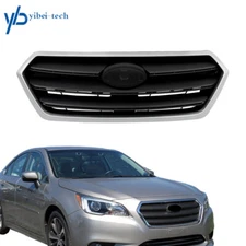 Front Grille Assembly For 2015-2017 Subaru Legacy Textured Gray Shell and Insert