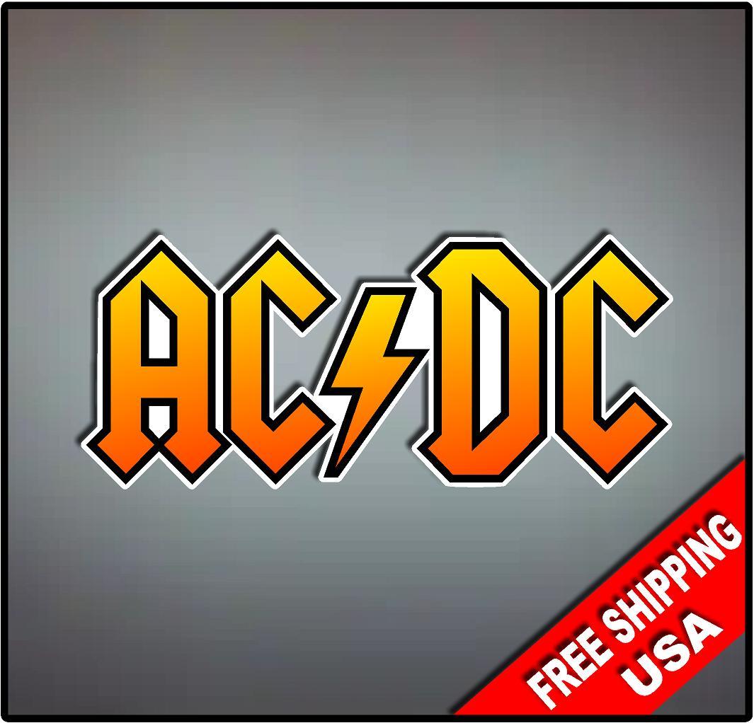 ACDC Vinyl Wall logo Decal Sticker Heavy Metal Rock Band Various Sizes ...