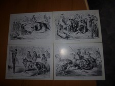 Postkarte Kunstkarte "Stierkampf" Spanien 4 Motive