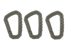 3 x FMA Nylon Carabiner Karabiner Laub Gr&uuml;n Haken Survival Outdoor Airsoft
