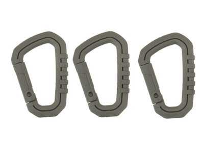 3 x FMA Nylon Carabiner Karabiner Laub Grün Haken Survival Outdoor Airsoft