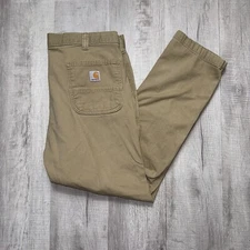 Carhartt Men’s Khaki 38x30 Straight Fit 5 Pocket Design Pants